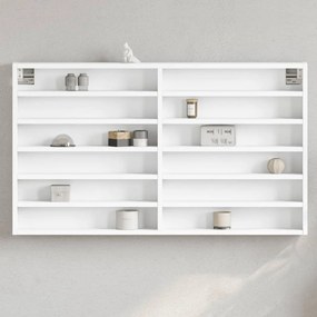 vidaXL Armário vitrine 100x8,5x58 cm derivados de madeira branco