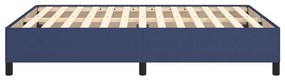 Estrutura de cama sem colchão 140x200 cm tecido azul