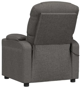 Poltrona de massagens tecido cinzento-escuro