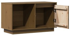 Móvel de TV 74x35x44 cm madeira de pinho maciça castanho mel