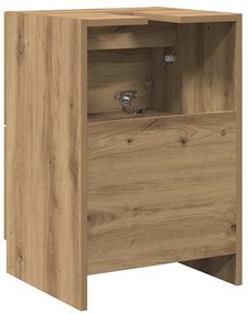 Gabinete de Pia Carvalho Artesanal 40x37x59 cm Madeira Engenharia