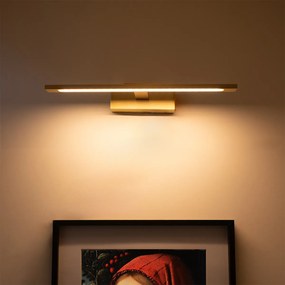 Candeeiro de parede em latão 41,5 cm com LED incluído IP44 - Jerre