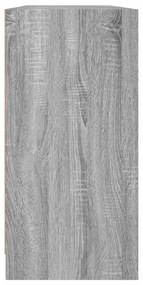 Estante c/ portas 204x37x75 cm derivados madeira cinza sonoma