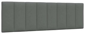 Cama com colchão 160x200 cm tecido cinzento-escuro