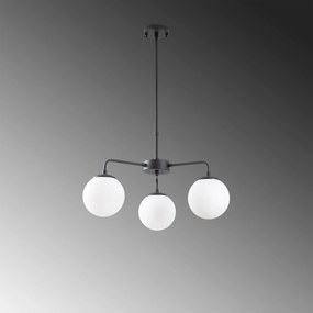 Candeeiro de Teto Viran – Preto e Creme – 56 x 56 x 43 cm