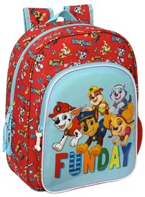 Mochila Infantil The Paw Patrol Funday Vermelho Azul Claro (26 X 34 X 11 cm)