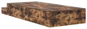 Estrado de Cama com Arrumação Carvalho Defumado 80x200 cm