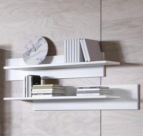 Conjunto de 2 Prateleiras Leiko – 100x20 cm – Branco Brilho