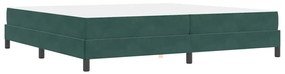 Cama box spring com colchão Verde Escuro 200 x 200 cm Veludo