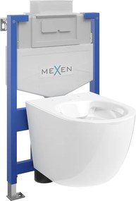Mexen Lena conjunto embutido WC estrutura Fenix XS-U com sanita, branco brilhante - 6853322XX00