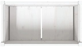 Vaso/floreira de jardim 90x50x70 cm madeira pinho maciça branco