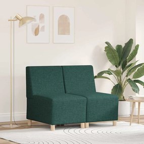 vidaXL Cadeira de Sofá Cinza Claro 55 cm em Tecido 2 pcs Verde-escuro