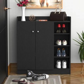 Aparador Snow de 83 cm - Preto - Design Escandinavo