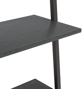 Unidade 3 prateleiras inclinada 64x34x116 cm preto