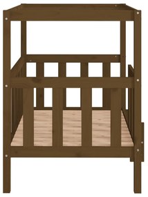 Cama para cães 105,5x83,5x100 cm pinho maciço castanho mel