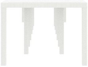 Mesa de Jardim vidaXL Branca 400x100x73 cm Poly Rattan