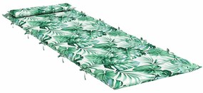Almofadão p/ espreguiçadeira 180x60x4 cm tecido oxford folhas