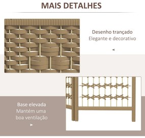 Biombo de 6 Painéis Separador de Ambientes 240x170 cm Divisor de Habitação Dobrável de Corda de Papel Madeira