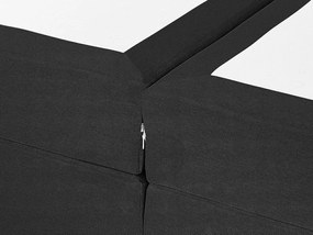 Cama de casal continental em tecido preto 160 x 200 cm PRESIDENT Beliani