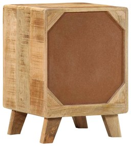 Mesa de cabeceira 37x32x50cm madeira de mangueira áspera maciça