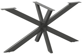 Pé de mesa de jantar em formato de aranha, antracite, 150x78x(72-73) c