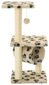 Árvore para gatos c/postes arranhadores sisal 65 cm bege