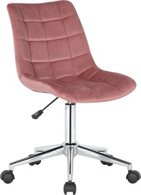 Cadeira de escritório Medford veludo Rosa