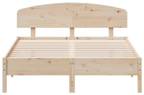 Cama sem colchão 150x200 cm madeira de pinho maciça