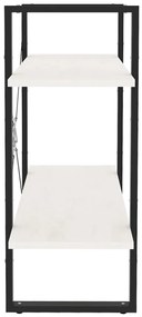 Estante com 2 prateleiras 80x30x70 cm pinho maciço branco