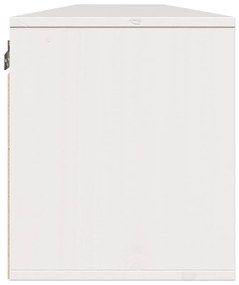 Armários de parede 2 pcs 100x30x35 cm pinho maciço branco