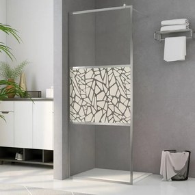 Divisória de chuveiro 115x195 cm vidro ESG design pedras