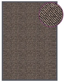 vidaXL Tapete de entrada tufado 60x90 cm castanho-escuro