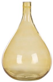 Vaso de vidro amarelo 31 cm BHATURA  Beliani