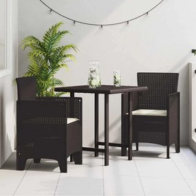 vidaXL Cadeiras de Jardim com Almofadas 2 pcs Castanho Polirattan