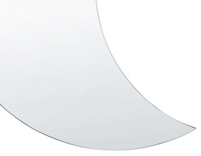 Espelho de parede em lua crescente prateado 40 x 60 cm PESMES Beliani