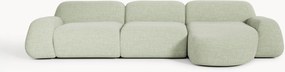 Sofá de canto modular em bouclé Wolke (4 lugares)