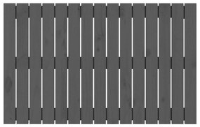 Cabeceira de parede 95,5x3x60 cm madeira de pinho maciça cinza
