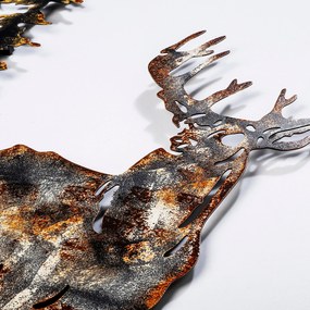Acessório Decorativo de Parede em Metal Deer – Multicolor – 65 x 79 cm