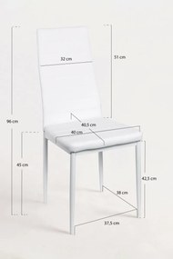 Pack 4 Cadeiras Lauter Couro Sintético - Branco