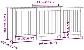 Cobertura de radiador derivados de madeira madeira velha