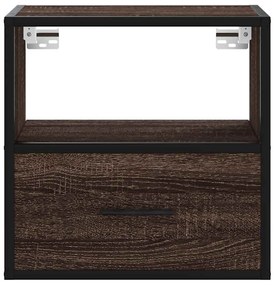 Mesa de cabeceira de parede 40x31x39,5 cm carvalho castanho
