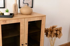 Aparador Calvin – Carvalho/Preto – 90x110x41 cm