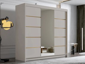 Roupeiro Closico Plenor VI, Caxemira, 215x200x58cm, 160 kg, Portas para roupeiro: Deslizante