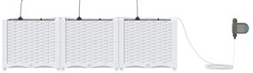 Jardineiras de Jardim 1 pc Branco 120 x 40 x 37.5 cm Plástico