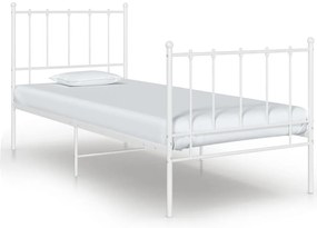 vidaXL Estrutura de cama 100x200 cm metal branco