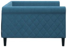 Sofá-cama 100x200 cm veludo azul