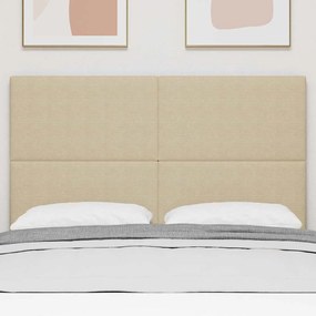 Cabeceira vidaXL Design Simples Verde Claro Cinza 140 cm Tecido de Vel