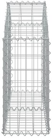 Cesto gabião arqueado 100x30x60/80 cm ferro galvanizado