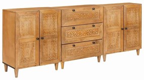vidaXL Buffet 3 pcs Castanho 60 x 33 x 75 cm