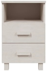 Mesas cabeceira HAMAR 2pcs 40x35x62 cm pinho maciço branco